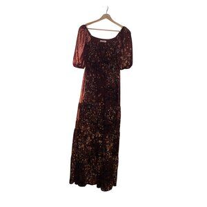 Babydoll Floral Puff Sleeve Maxi Dress Audrey Parks Francescas Cottage Milkmaid